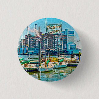 Domino Sugars Factory, Baltimore, Maryland, Poster 3 Cm Round Badge