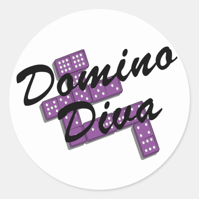 Domino T-shirts and Gifts. Classic Round Sticker (Front)