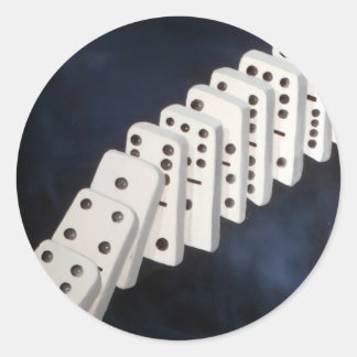 Domino Theory Classic Round Sticker