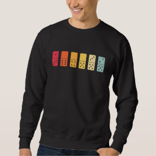 Domino Tile Board Game men women Dominoes retro fo Sweatshirt