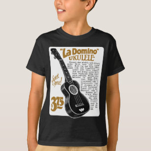 Domino Uke Ad Kid's dark short sleeve T-Shirt