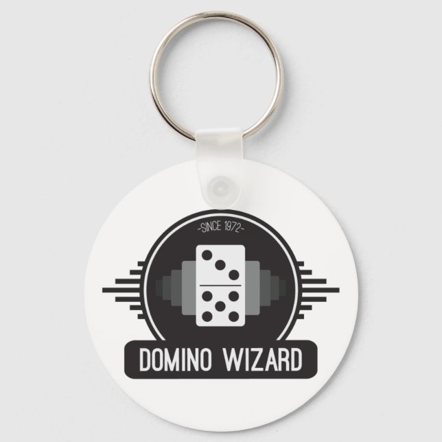 Domino Wizard Official Button Keychain (Front)