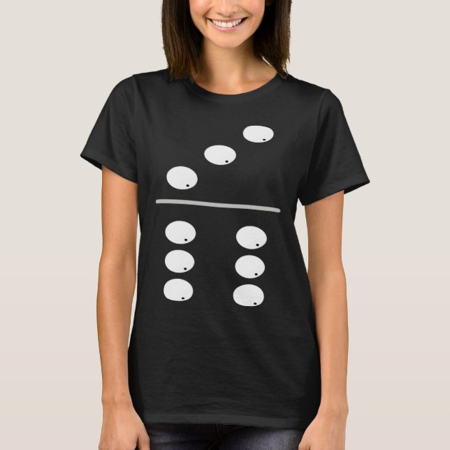 Dominoes 6 And 3, Six Three Game Costume DIY T-Shirt (Front)