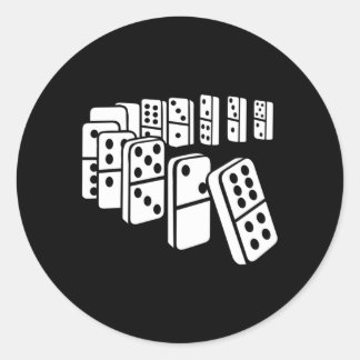 Dominoes Classic Round Sticker