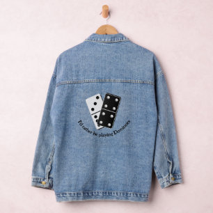 Dominoes Design Denim Jacket