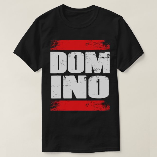 Dominoes Domino Tiles Domino Effect Board Game Tac T-Shirt (Design Front)