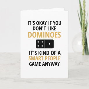Dominoes Gift Dominoes Player Dominoes Lovers Card