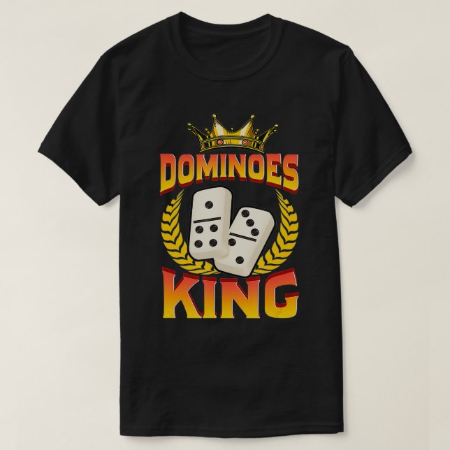Dominoes King Domino Player Domino beard rules  T-Shirt (Design Front)