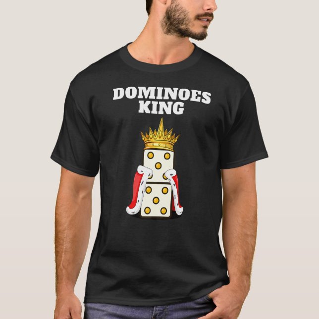Dominoes King Mens Dominoes Player  Boys Dominoes T-Shirt (Front)