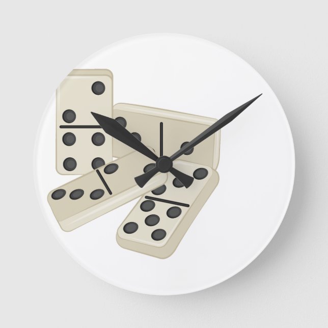 Dominoes Round Clock (Front)