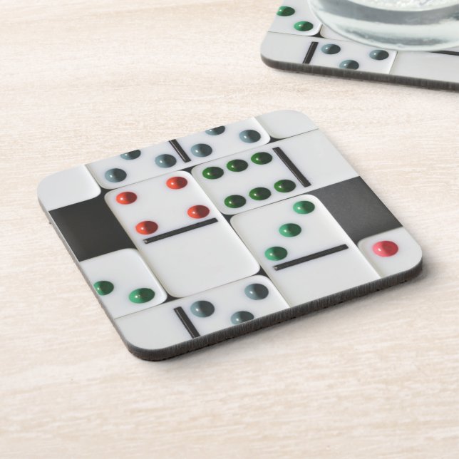 Dominoes Tile Photo Coaster (Left Side)