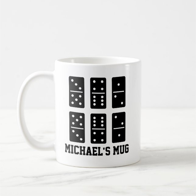 Dominos Board Game Gift Coffee Mug (Left)