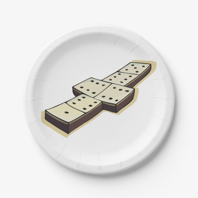 Dominos Game Paper Plates (Front)