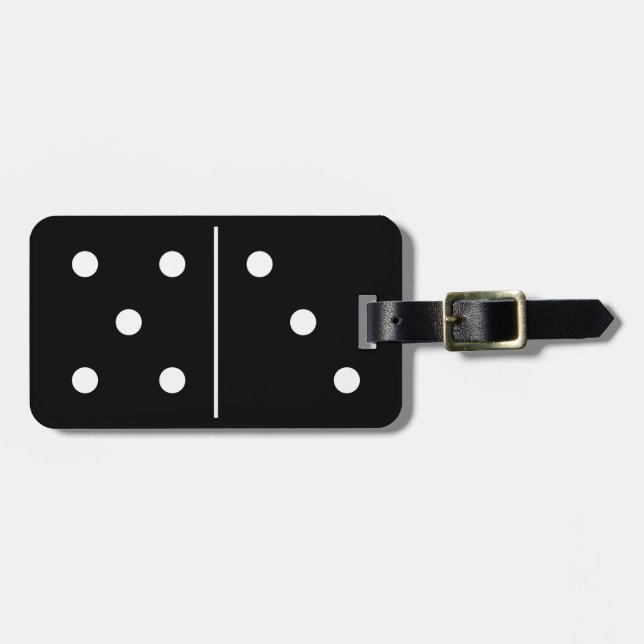 Dominos Game Piece Luggage Tag (Front Horizontal)