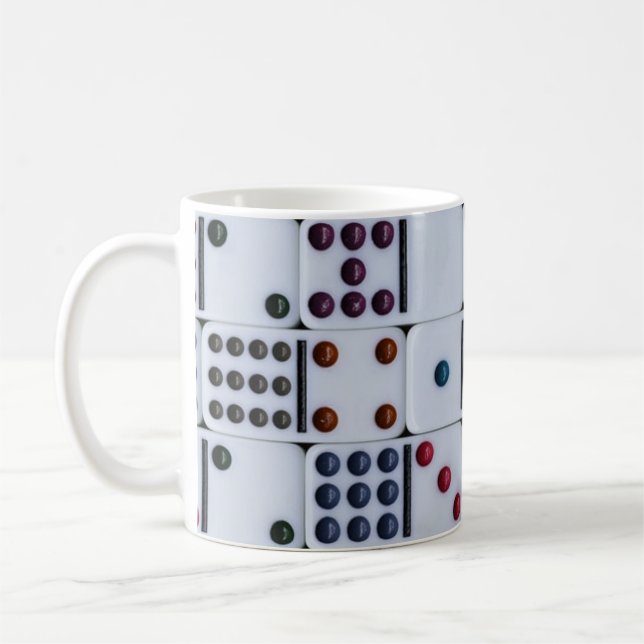 Dominos Numbers Game Coffee Mug (Left)
