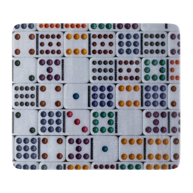 Dominos Numbers Game Cutting Board (Front)