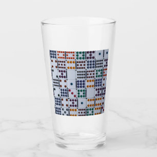 Dominos Numbers Game Glass