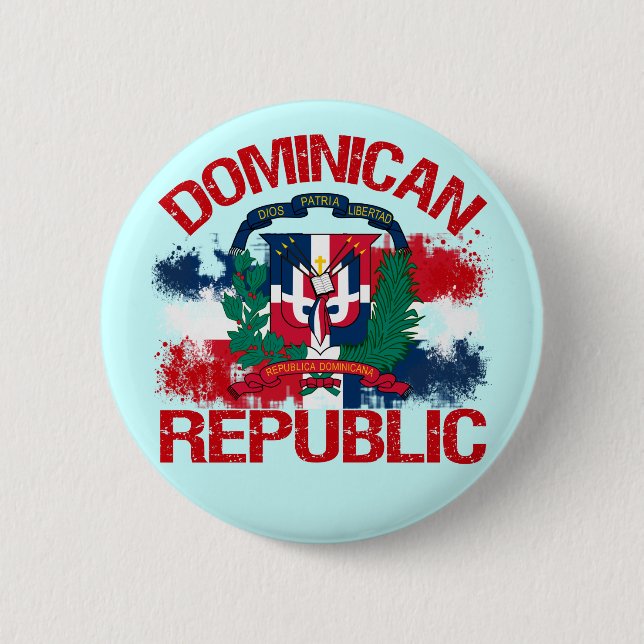 Domonican Republic 6 Cm Round Badge (Front)