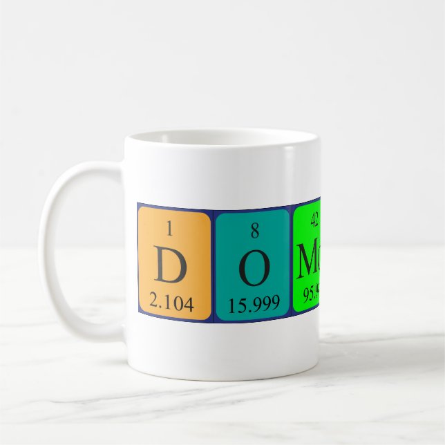 Domonkos periodic table name mug (Left)