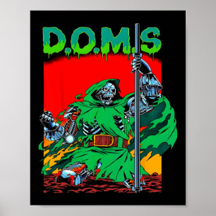 Doms Funny Muscle Gym Weightlifting Bodybuilding F Poster