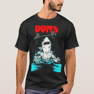 DOMS Shark Gym Fitness Weightlifting Bodybuilding  T-Shirt
