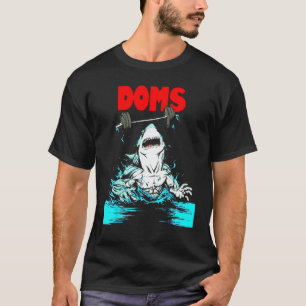 DOMS Shark Gym Fitness Weightlifting Bodybuilding  T-Shirt
