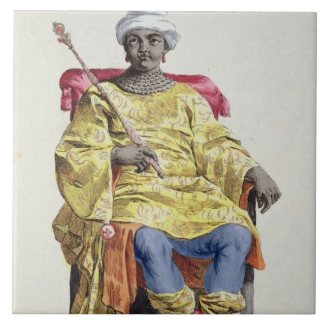 Don Alvares, King of the Congo, from 'Receuil des Ceramic Tile (Front)