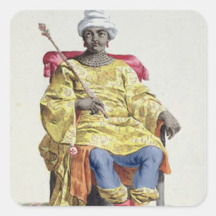 Don Alvares, King of the Congo, from 'Receuil des Square Sticker
