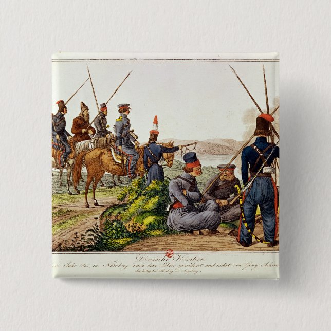 Don Cossacks in 1814 15 Cm Square Badge (Front)