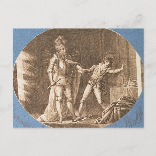 Don Giovanni and the statue of the Commandantore Postcard (Front)