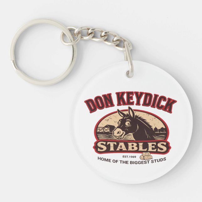 Don Keydick Stables Vintage Farm Key Ring (Front)