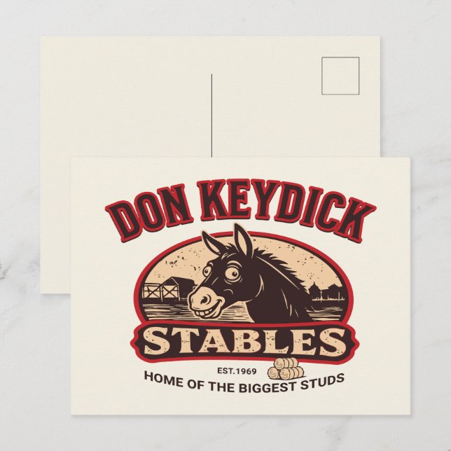 Don Keydick Stables Vintage Farm Postcard (Front/Back)