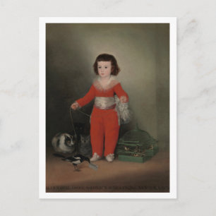 Don Manuel Osorio with Cats, Goya Postcard