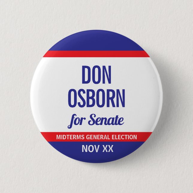 Don Osborn For Senate  6 Cm Round Badge (Front)