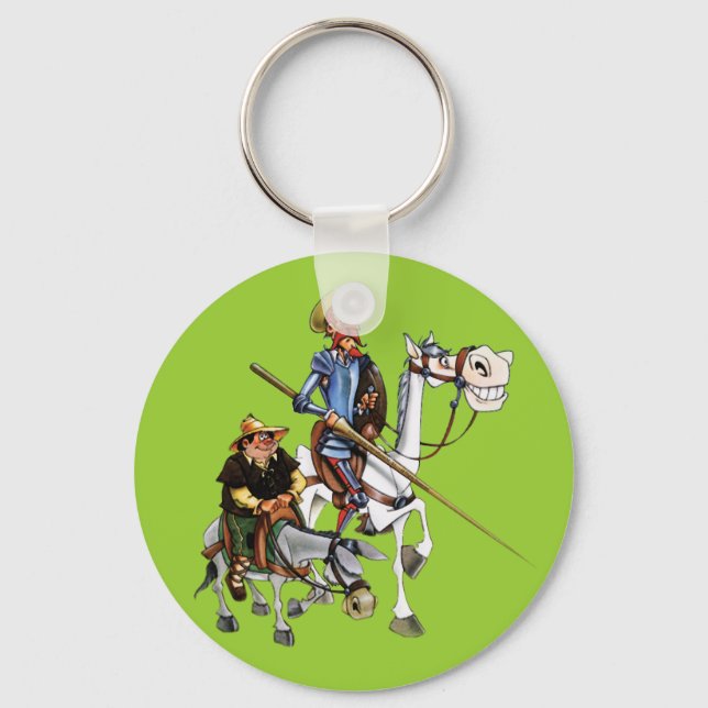 DON QUIJOTE, SANCHO,...- Llavero-Cervantes Key Ring (Front)