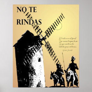 Don Quijote y los molinos Poster