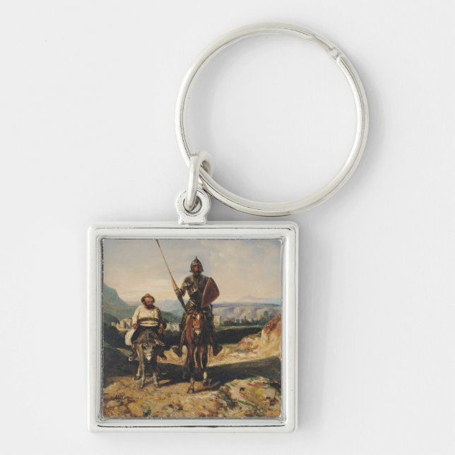 Don Quixote and Sancho Key Ring (Front)