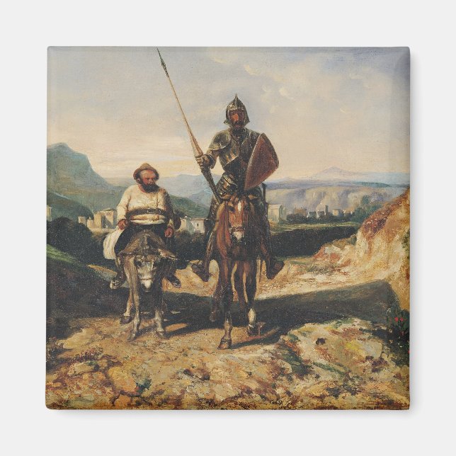Don Quixote and Sancho Magnet (Front)