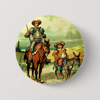 Don Quixote and Sancho Panza 6 Cm Round Badge
