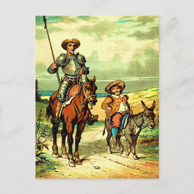 Don Quixote and Sancho Panza Postcard (Front)