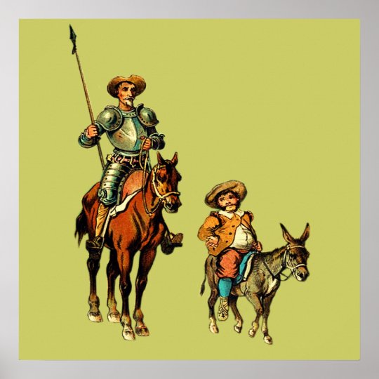 Don Quixote And Sancho Panza Poster Zazzle Com Au