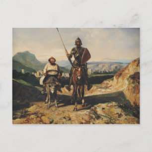 Don Quixote and Sancho Postcard