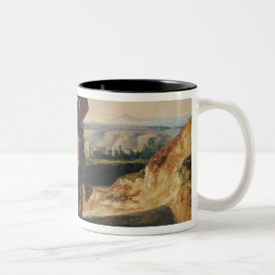 Don Quixote and Sancho Two-Tone Coffee Mug