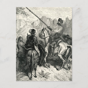 Don Quixote and the lady Postcard