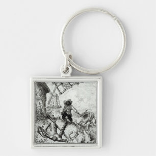 Don Quixote and the Windmills Key Ring