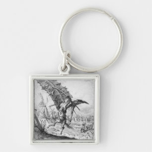 Don Quixote and the Windmills Key Ring