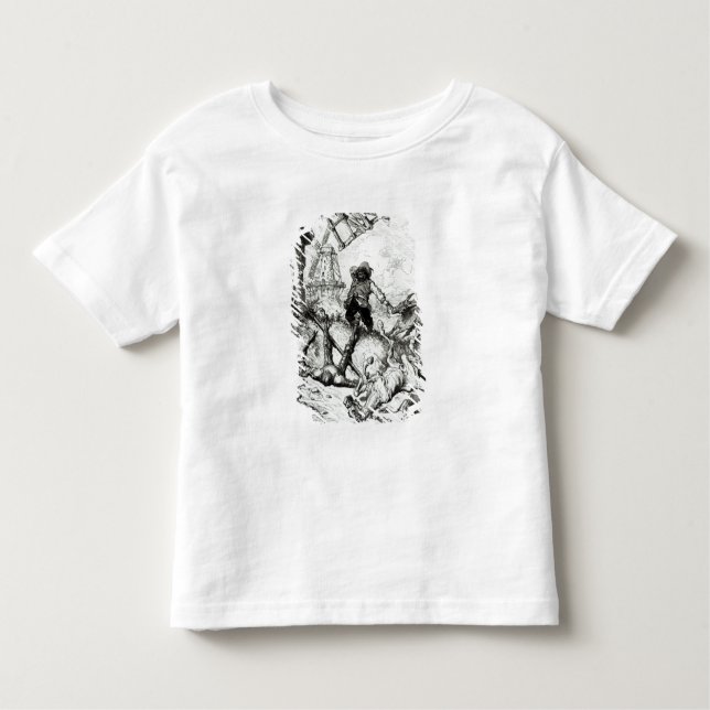 Don Quixote and the Windmills Toddler T-Shirt (Front)