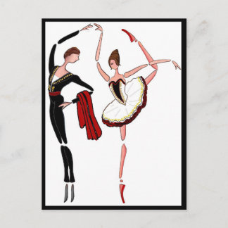 DON QUIXOTE BALLET POSTCARD, BALLET DANCERS COUPLE POSTCARD