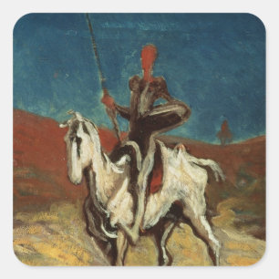 Don Quixote, c.1865-1870 Square Sticker