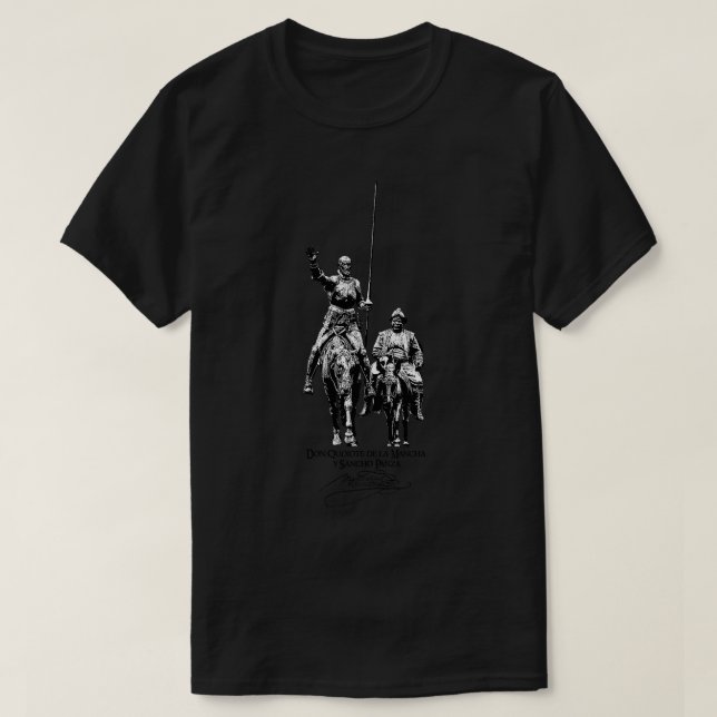 Don Quixote de la Mancha y Sancho PanzaCervantesSp T-Shirt (Design Front)